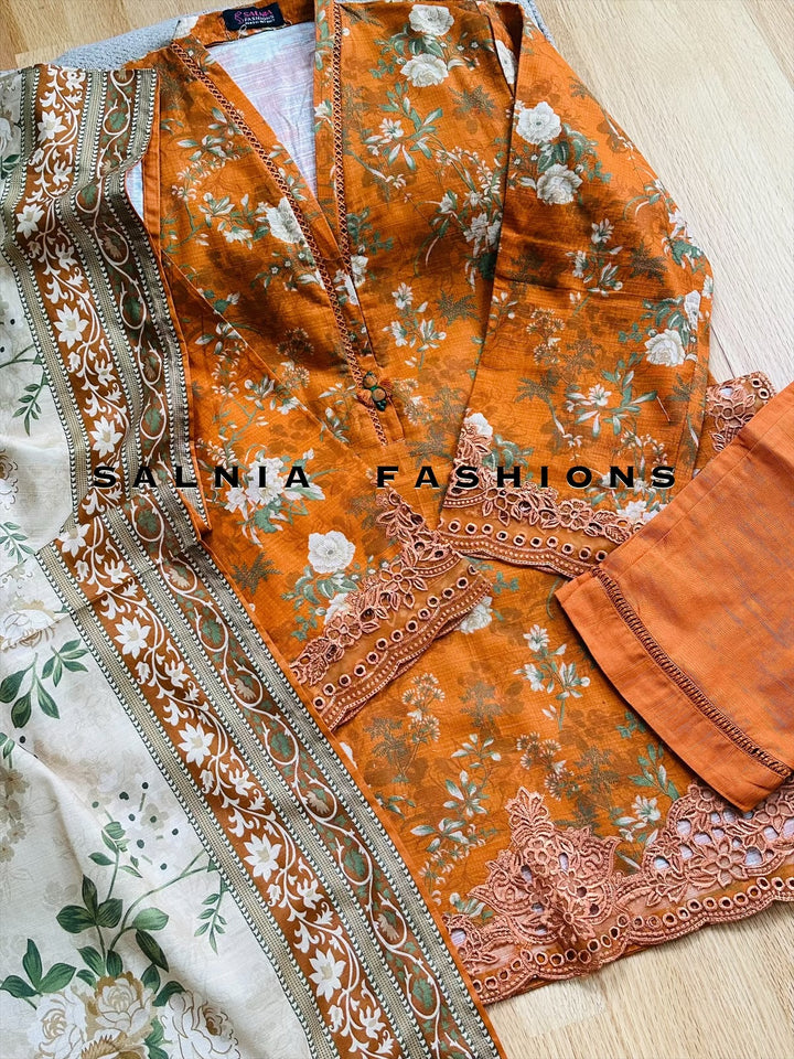 EMBROIDERED KHADDAR SUIT SB03