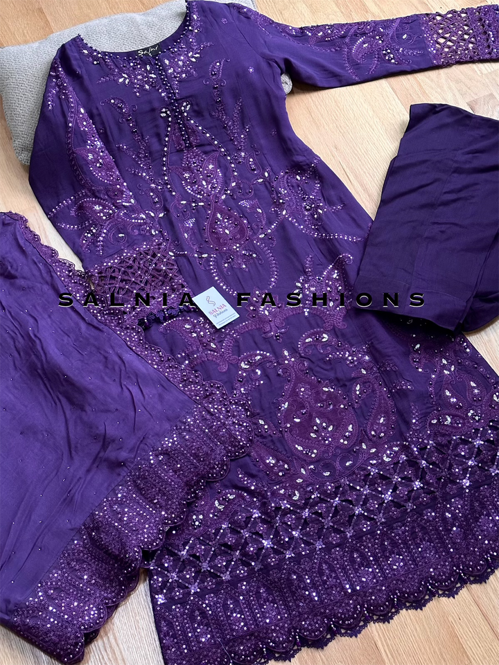 CHIFFON PARTYWEAR SUIT ALPW90