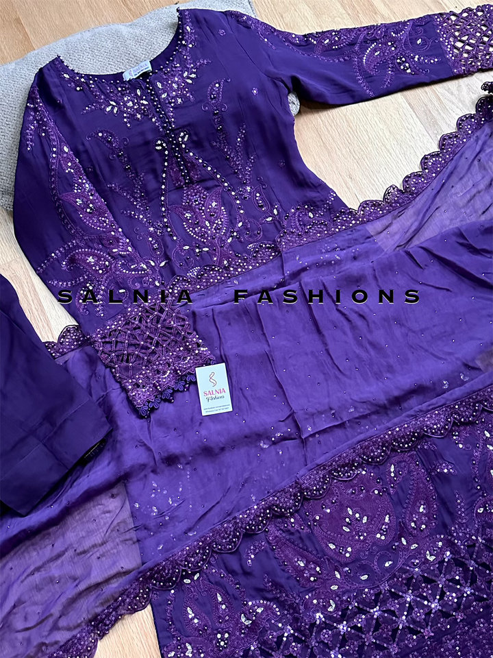 CHIFFON PARTYWEAR SUIT ALPW90