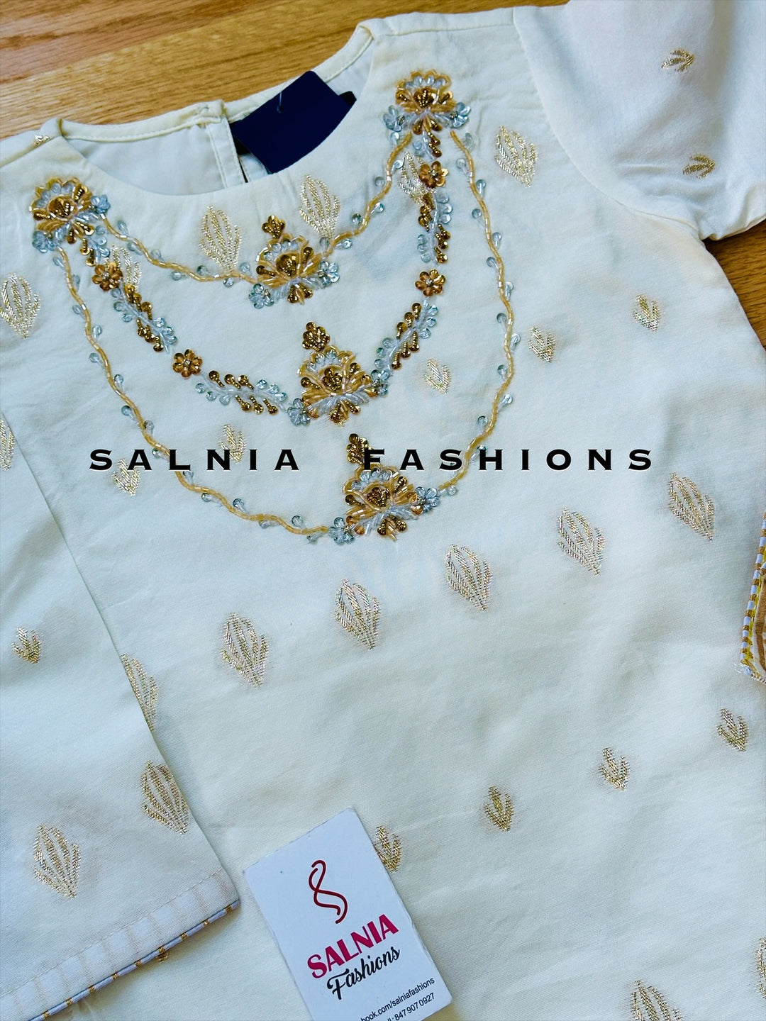 COTTON SILK JAQUARD HAND ADDA WORK SUIT SFCO07