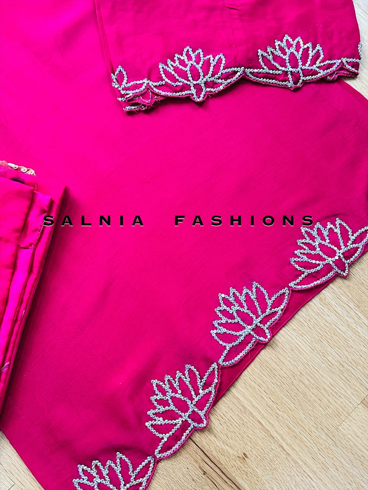 PURE RAW SILK HAND PAINTED SUIT SFHP4