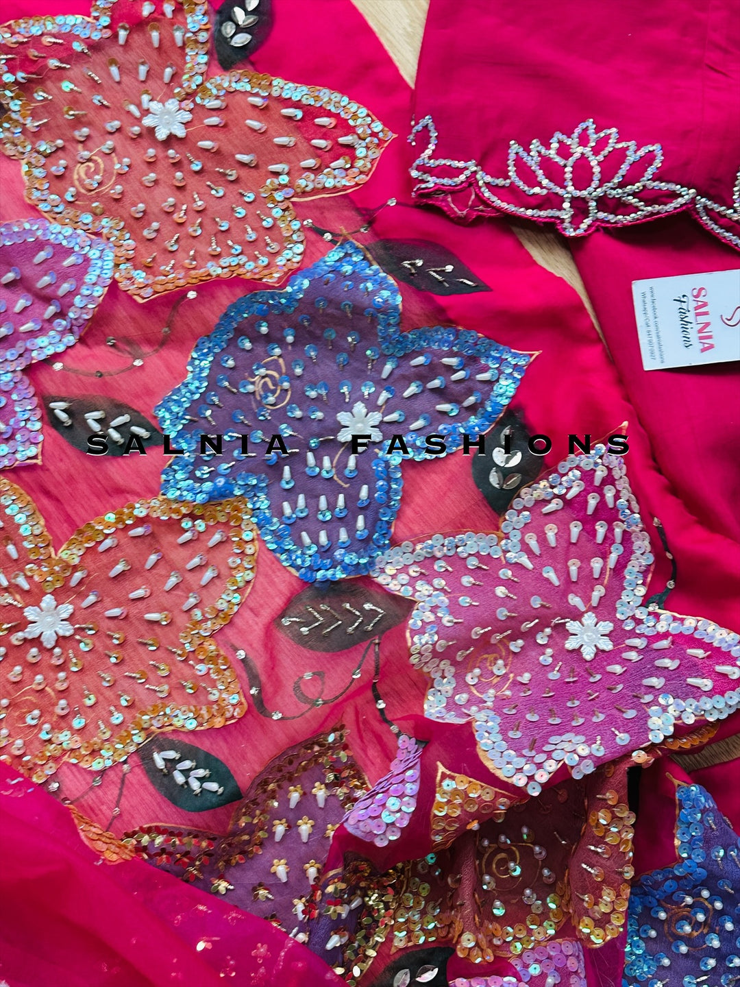 PURE RAW SILK HAND PAINTED SUIT SFHP4