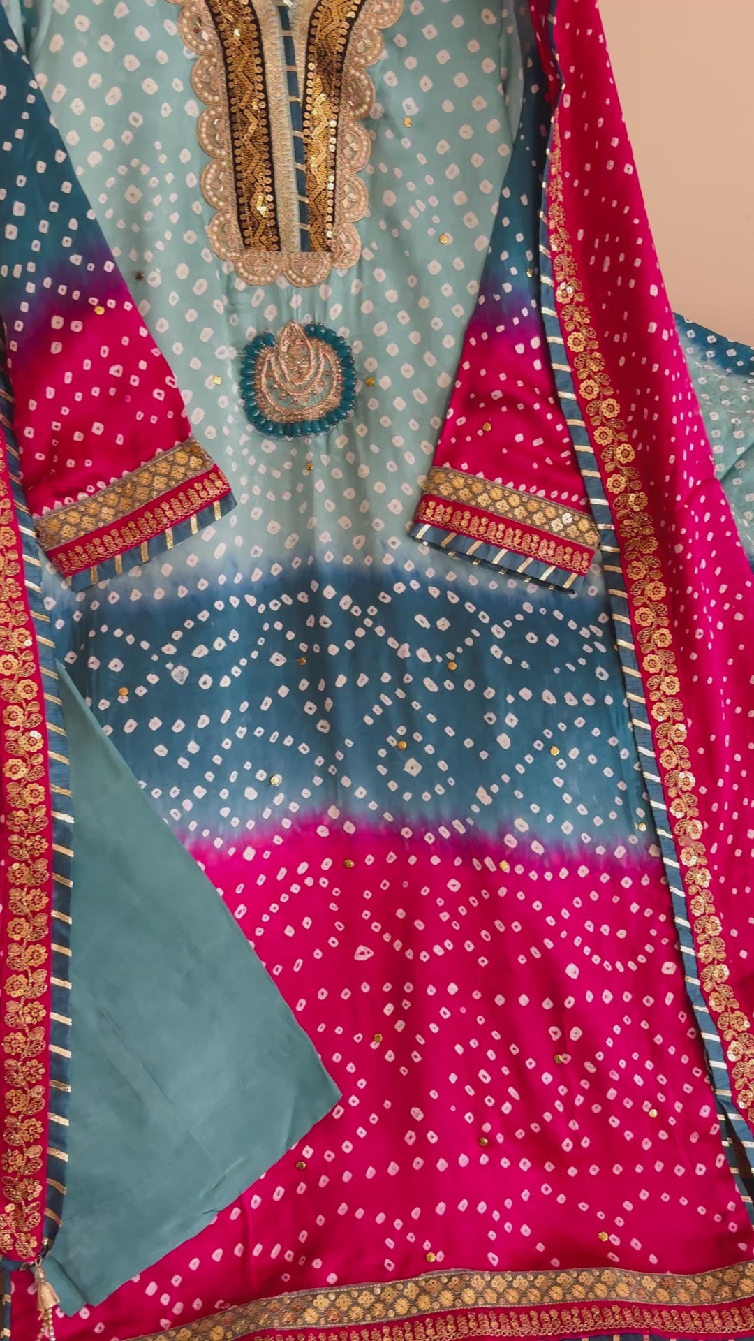 PURE SILK CHUNRI SUIT(CUSTOM SERIES) SFCH10