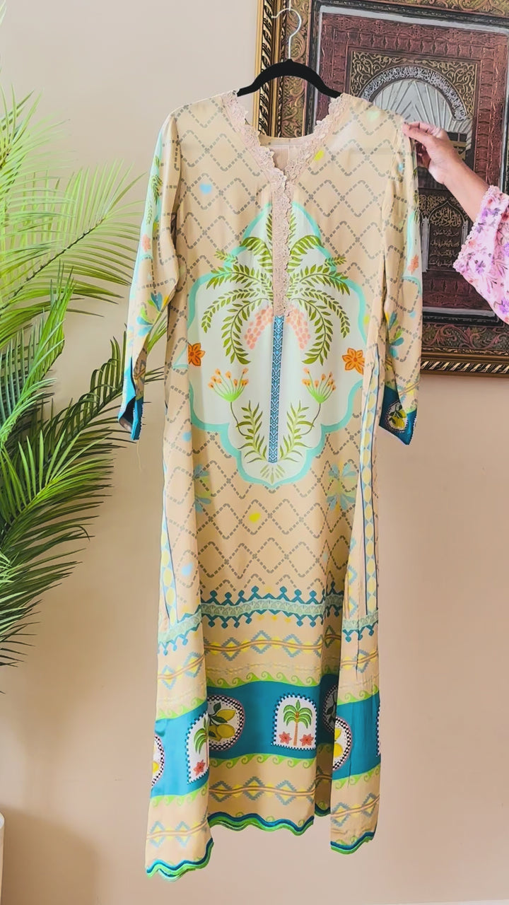 PURE CREPE SILK FUSION KAFTAN SFKF09