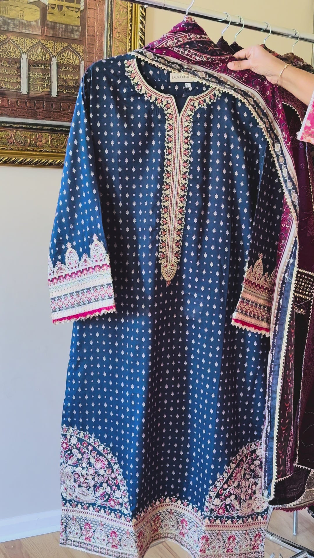 EMBROIDERED CASUAL WEAR LAWN 3-PC SUITS CWSF41