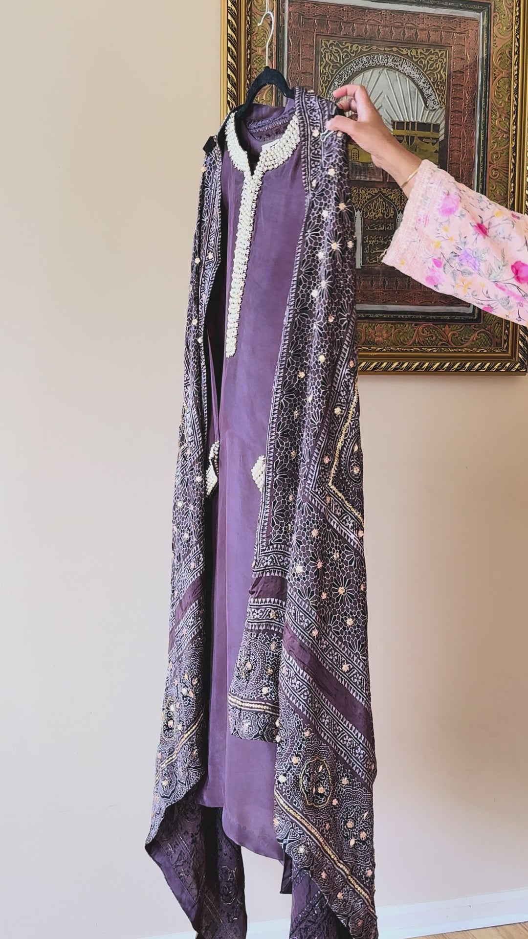 PURE SILK AJRAK SUIT AJSF04