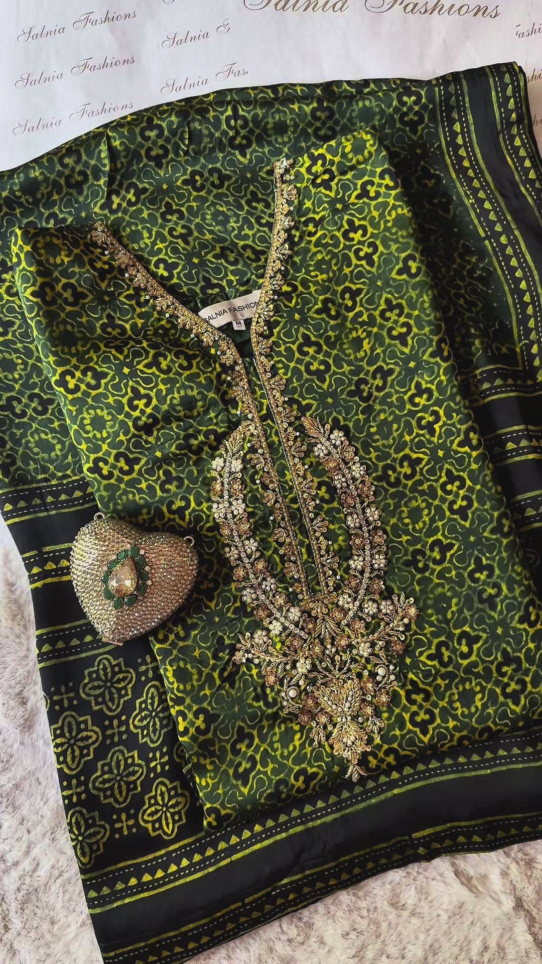PURE SILK AJRAK SUIT AJSF02