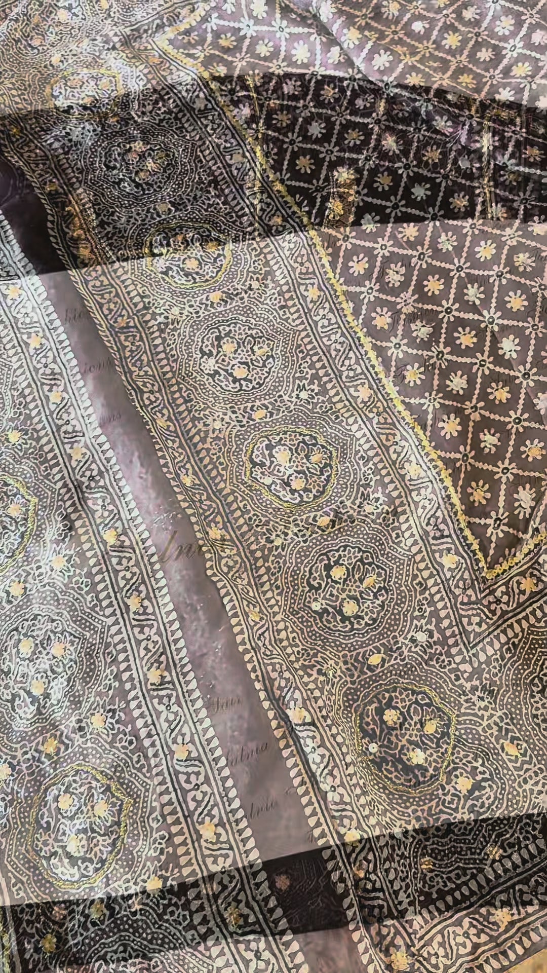PURE SILK AJRAK SUIT AJSF05