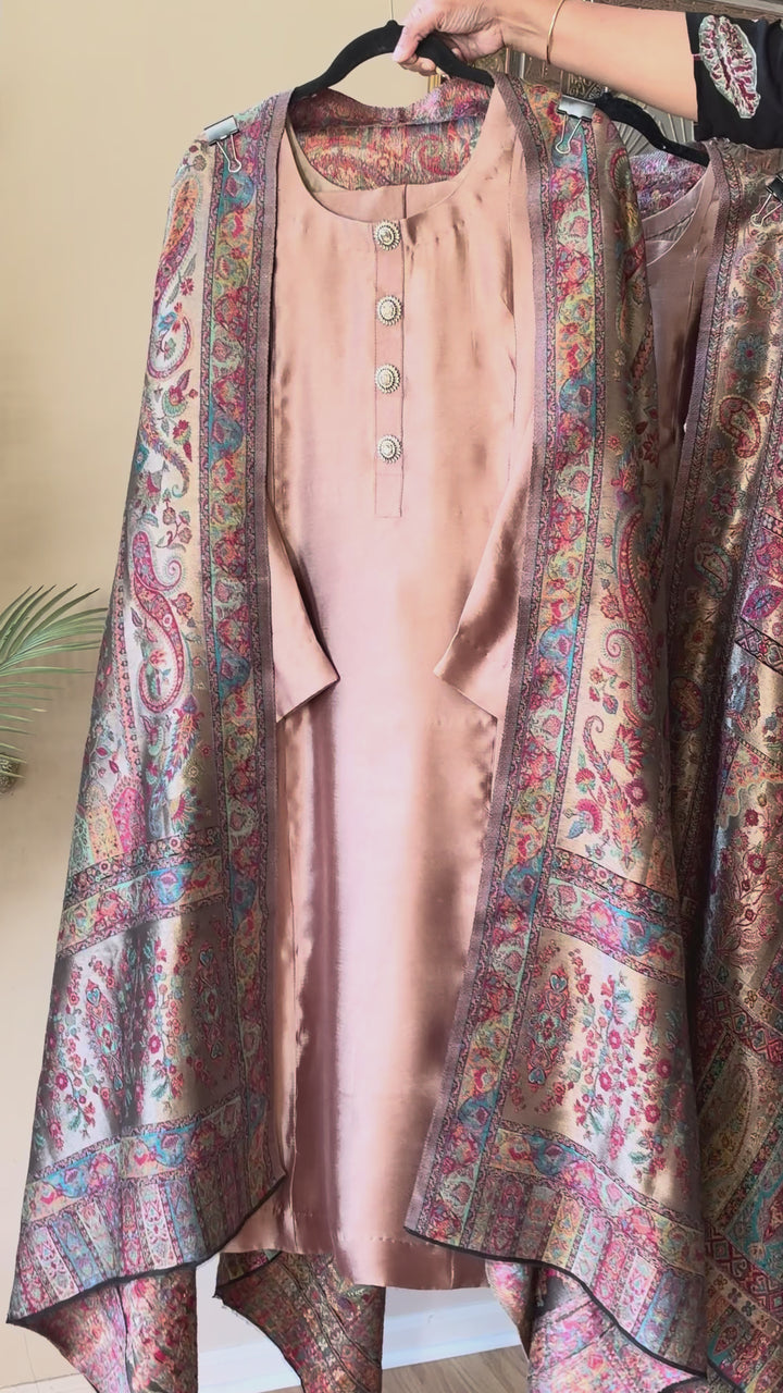 KHANI WOVEN PURE MOONLIGHT SHAWL SET KHMN08
