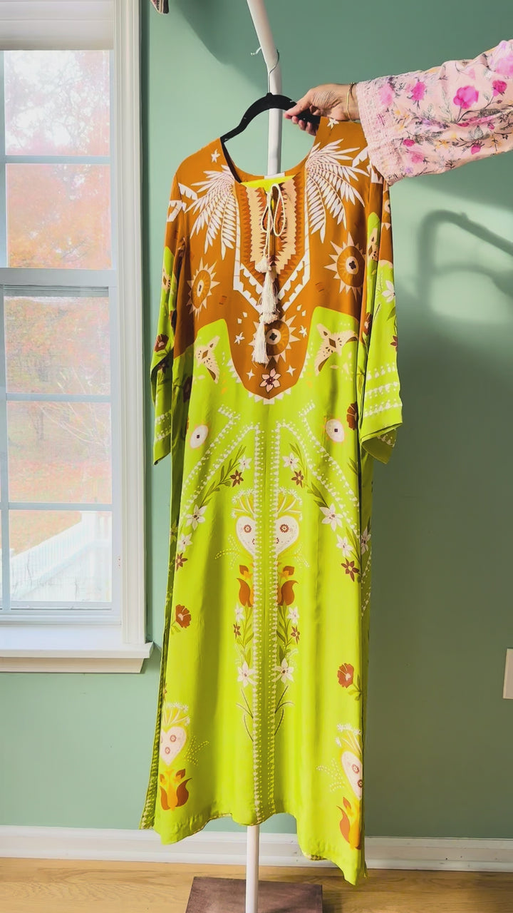 PURE CREPE SILK FUSION KAFTAN SFKF10