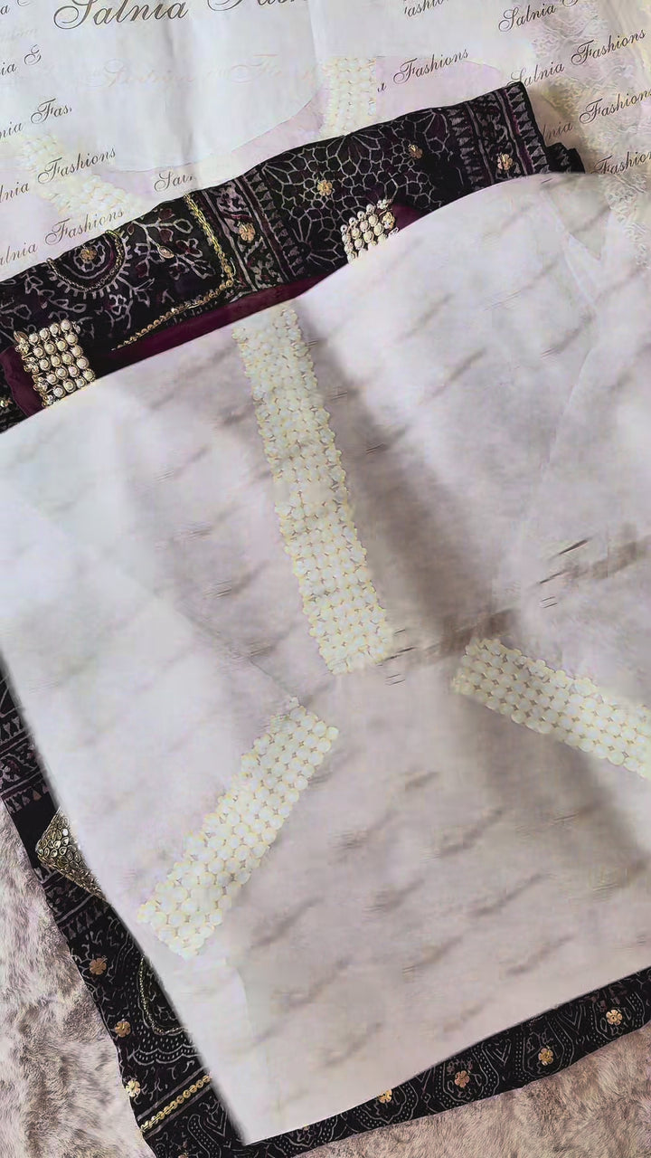PURE SILK AJRAK SUIT AJSF03