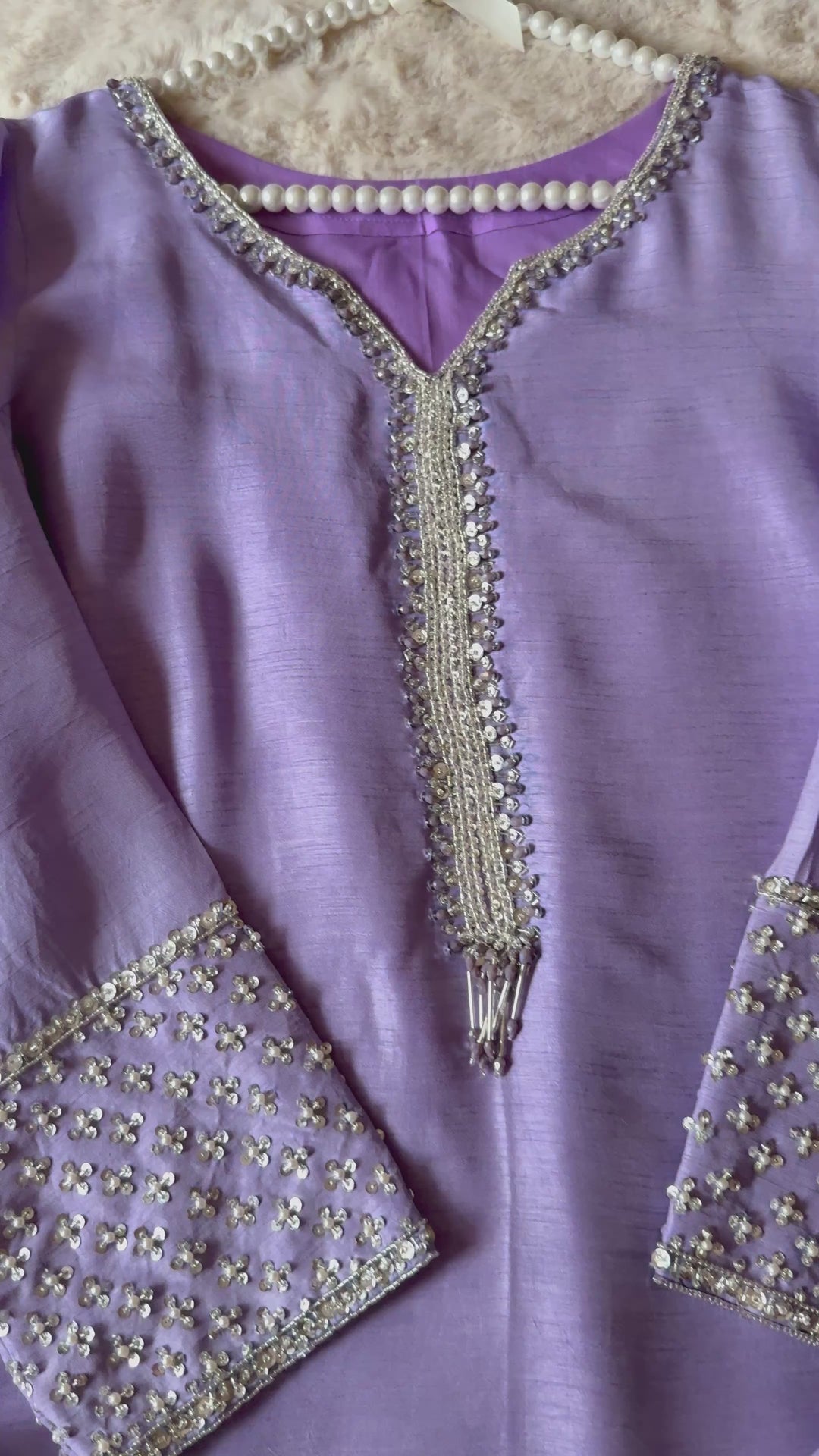HAND EMBELLISHED RAW SILK FARSHI SHALWAR FRSH70