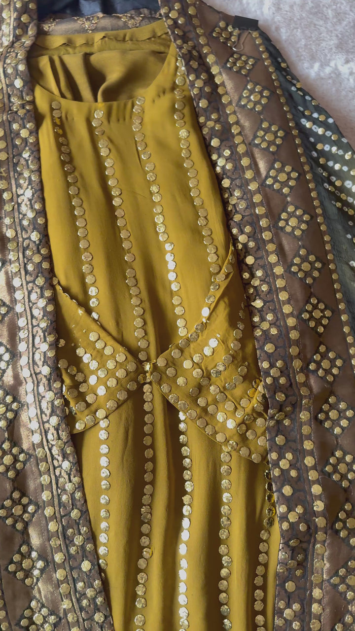 HEAVY KAAMDANI SUIT WITH WOVEN ATLAS DUPATTA KMSF06
