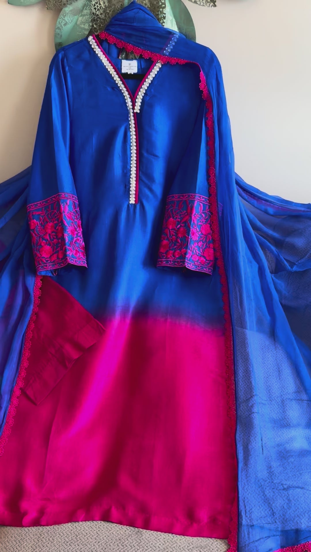 PURE 80GM RAW SILK EMBROIDERED SUIT RWSF04