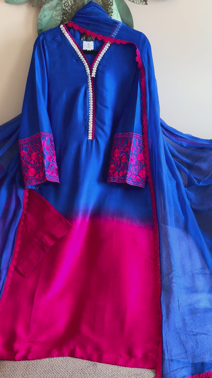 PURE 80GM RAW SILK EMBROIDERED SUIT RWSF04