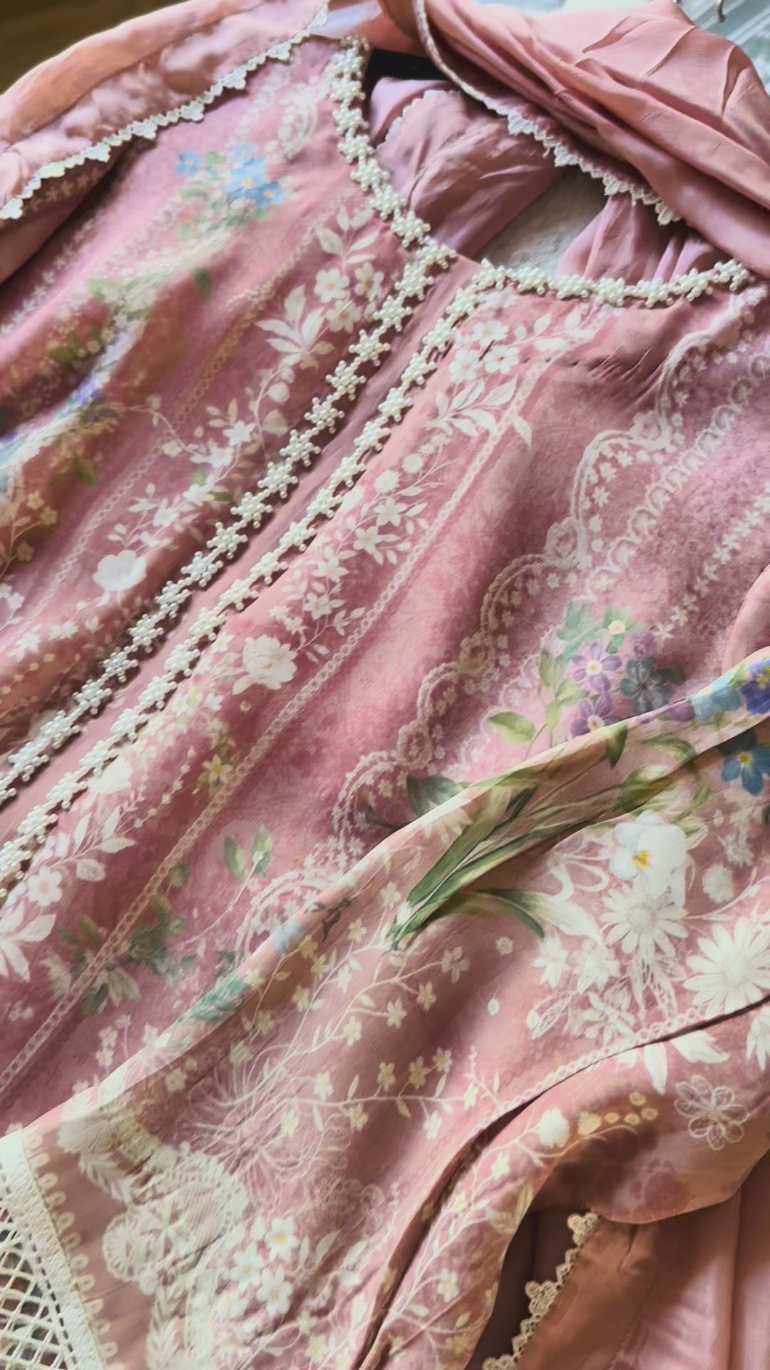 PURE CREPE SILK KAFTAN SET SFKF30