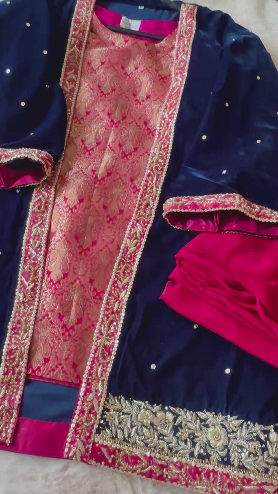 PARTYWEAR COAT STYLE BANARASI SUIT SFPW01