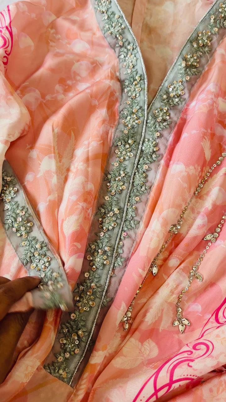ANSAB JAHANGIR DIGITAL SILK KAFTAN ELLANA
