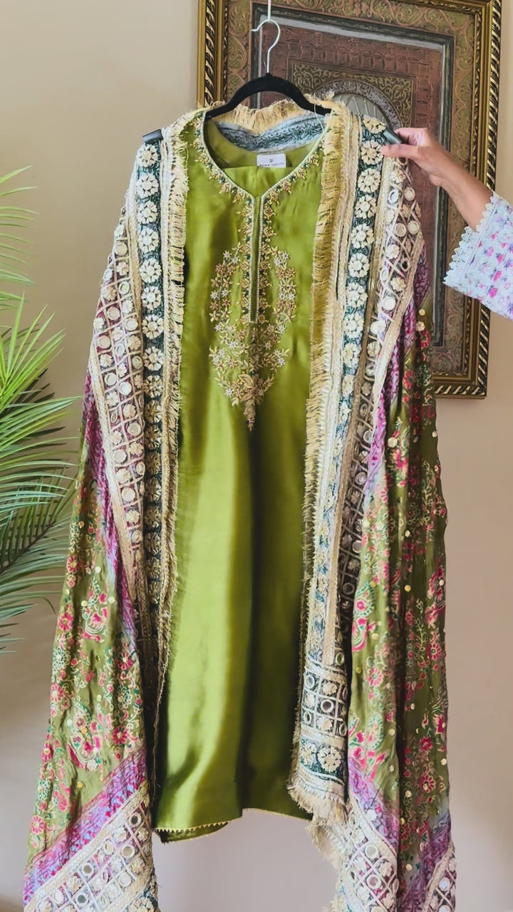 PURE SILK BLOCK PRINTED SUIT BLSF06