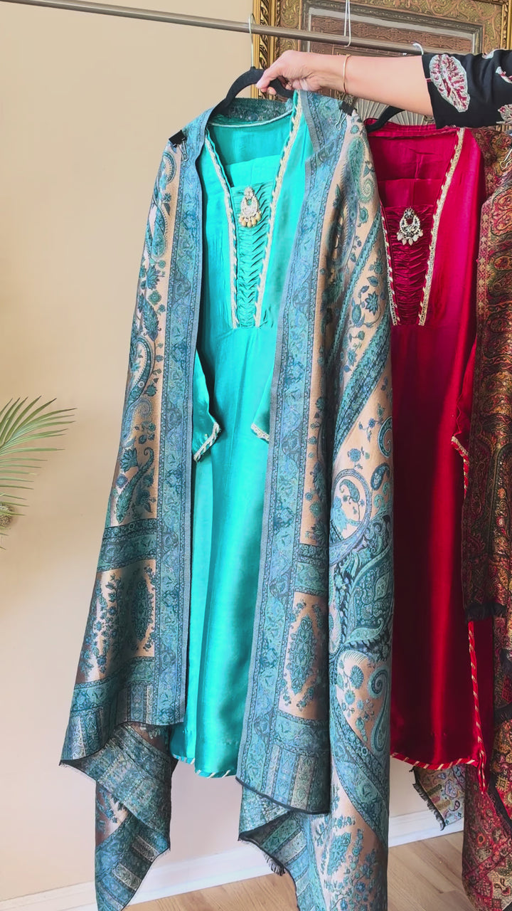 KHANI WOVEN PURE MOONLIGHT SHAWL SET KHMN03