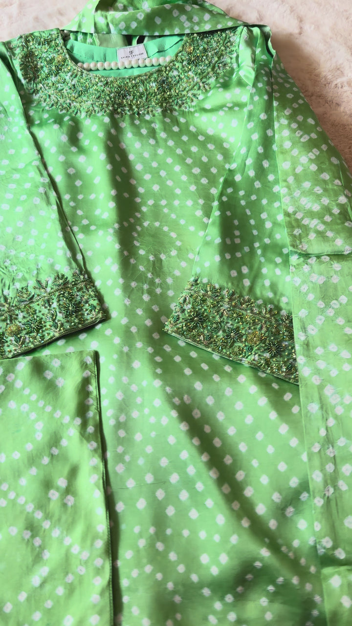 CHUNRI PURE CHARMEUSE SILK FARSHI SHALWAR FRSH03