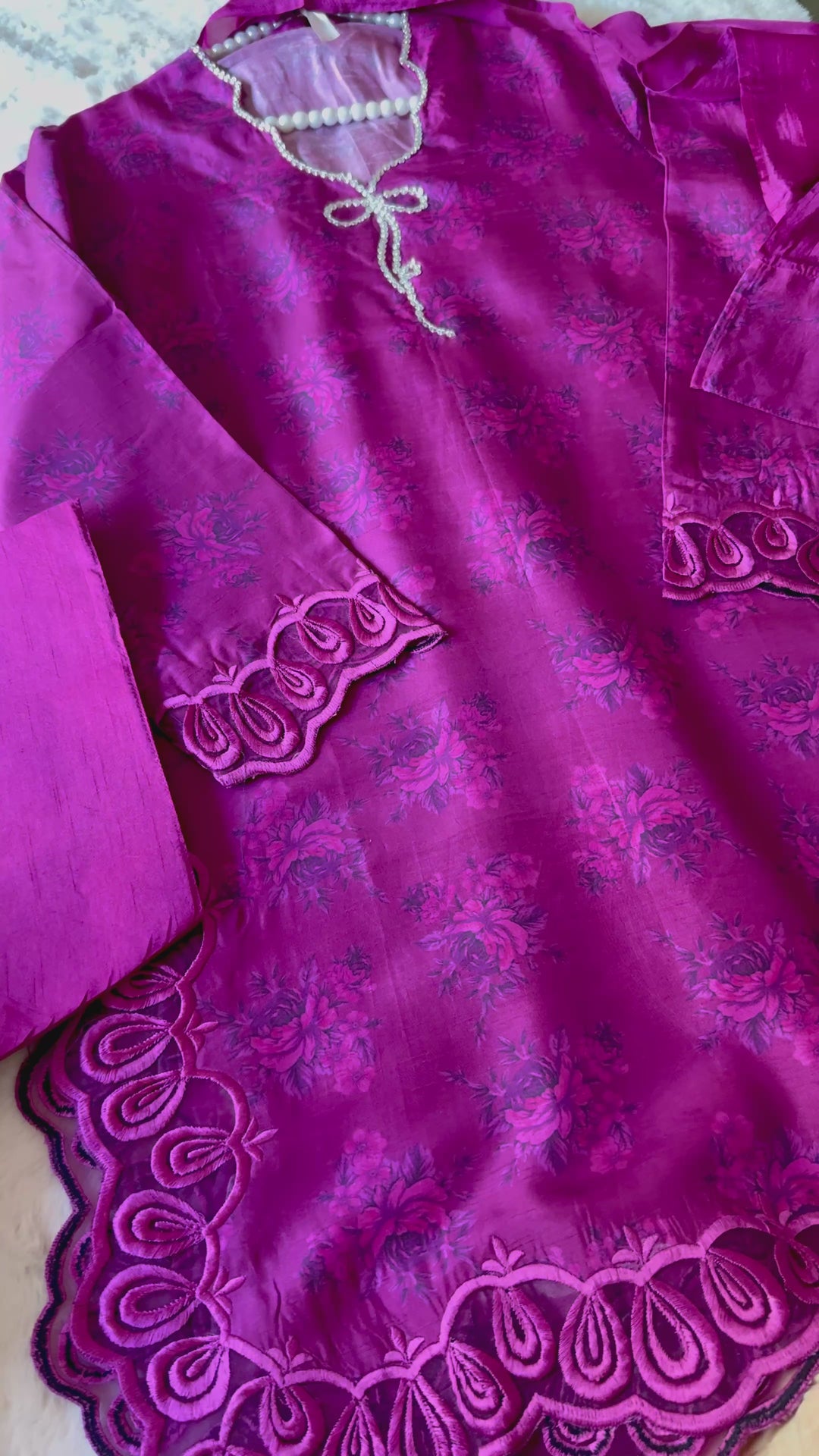RAW SILK BOW FARSHI SHALWAR FRSH05