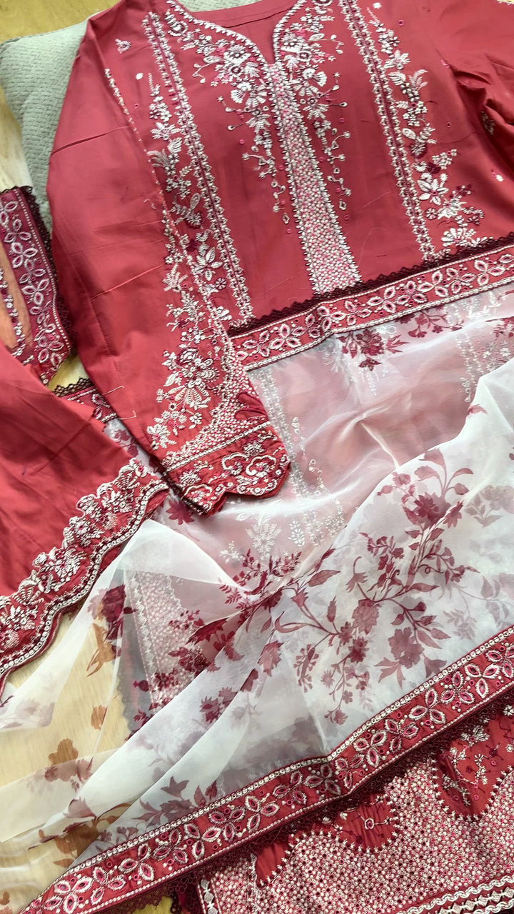 HUSSAIN REHAR LUXURY LAWN COLLECTION 2025 FLARE