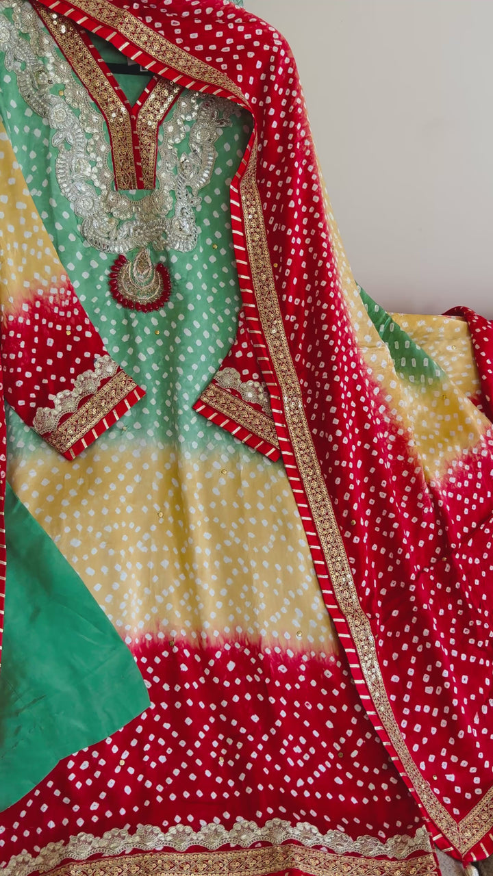 PURE SILK CHUNRI SUIT(CUSTOM SERIES) SFCH02