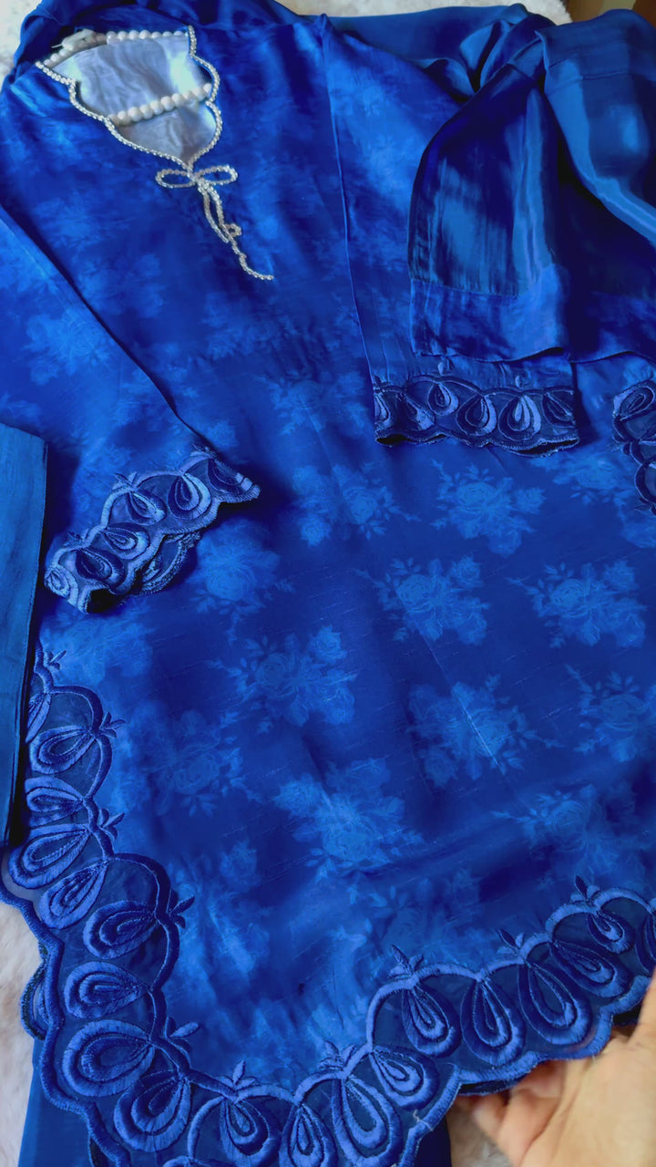 RAW SILK BOW FARSHI SHALWAR FRSH06