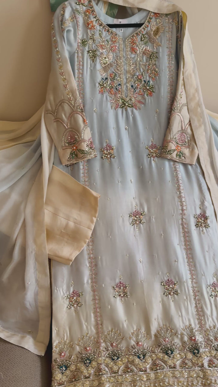 HEAVY PURE SILK CUSTOM WEDDING WEAR MUSF10