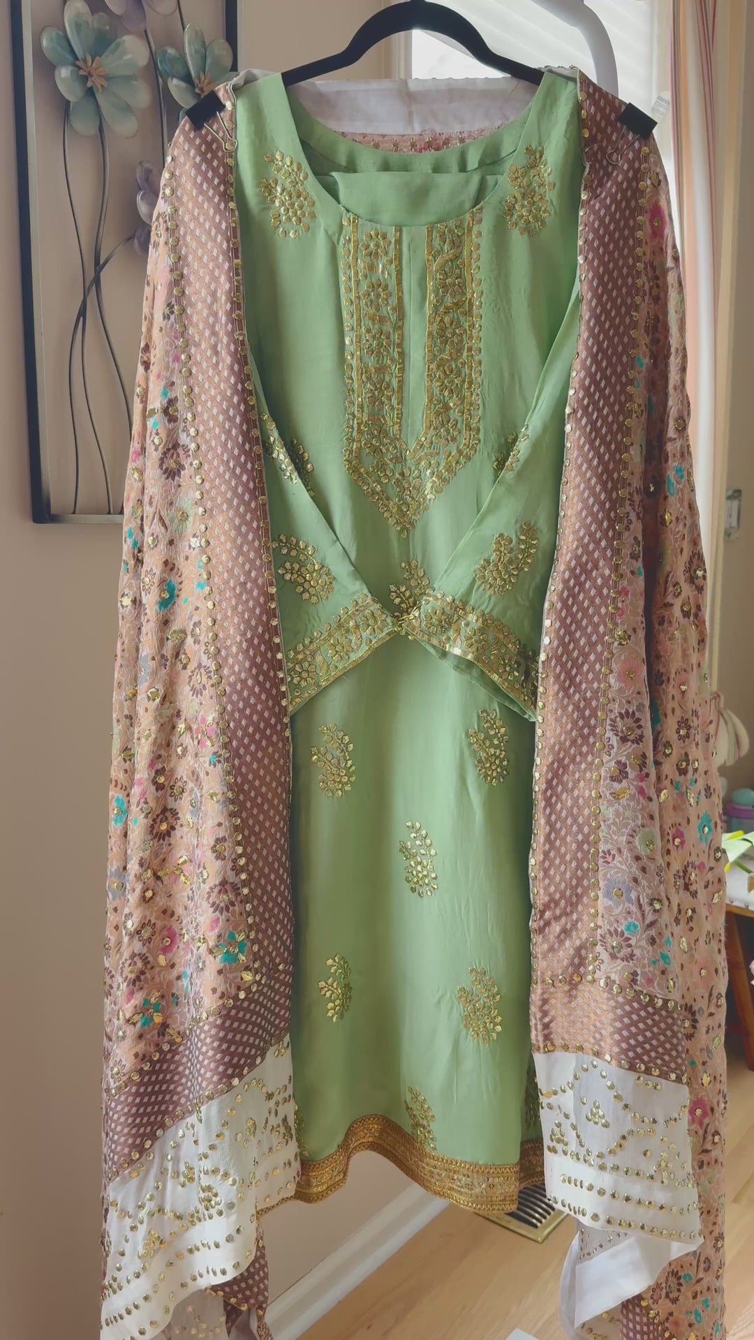 HEAVY KAAMDANI SUIT WITH WOVEN ATLAS DUPATTA KMSF03