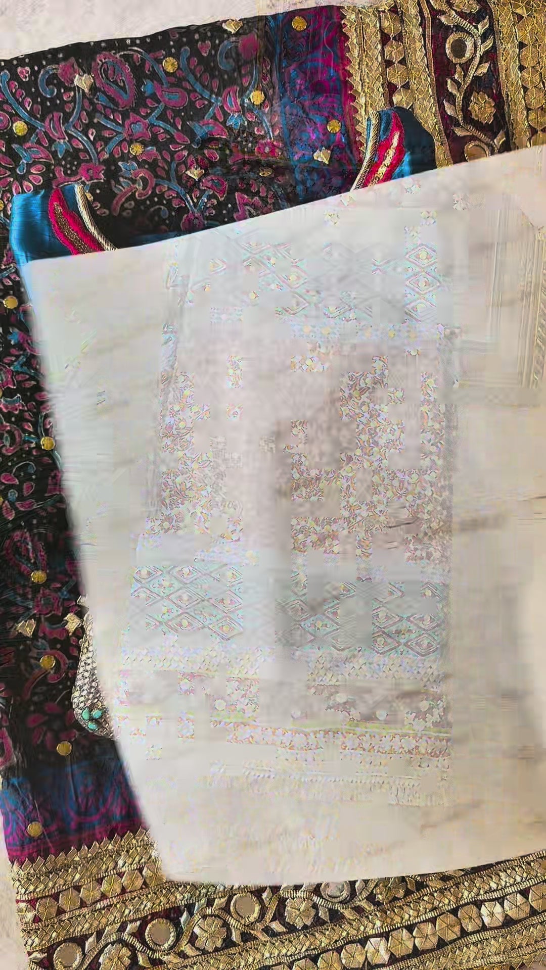 PURE SILK BLOCK PRINTED SUIT BLSF03