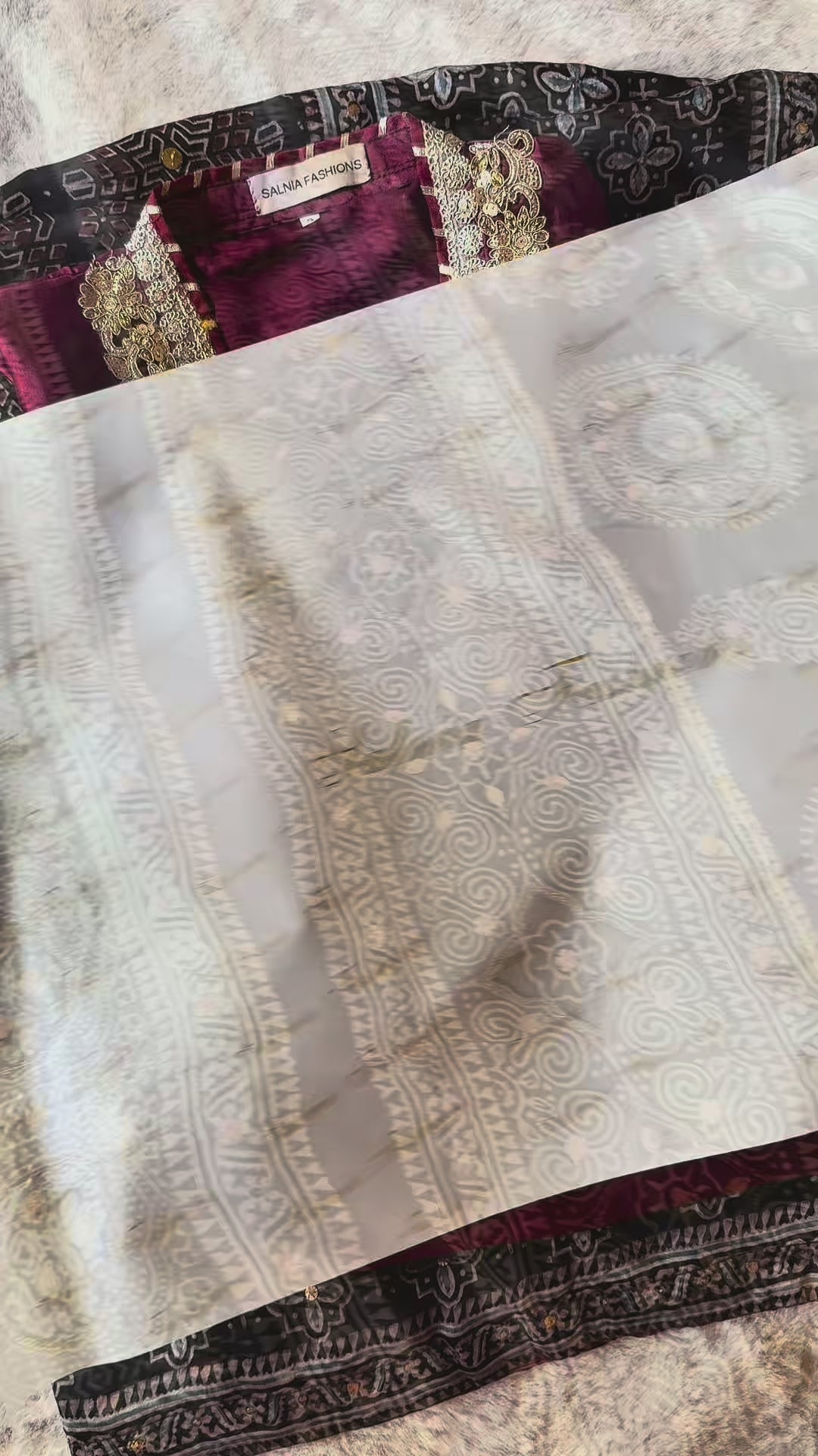 PURE SILK AJRAK SUIT AJSF05