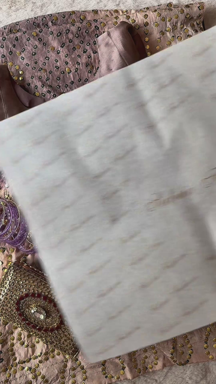 CUSTOM SERIES PURE SILK CHUNRI FROCK CHSF11