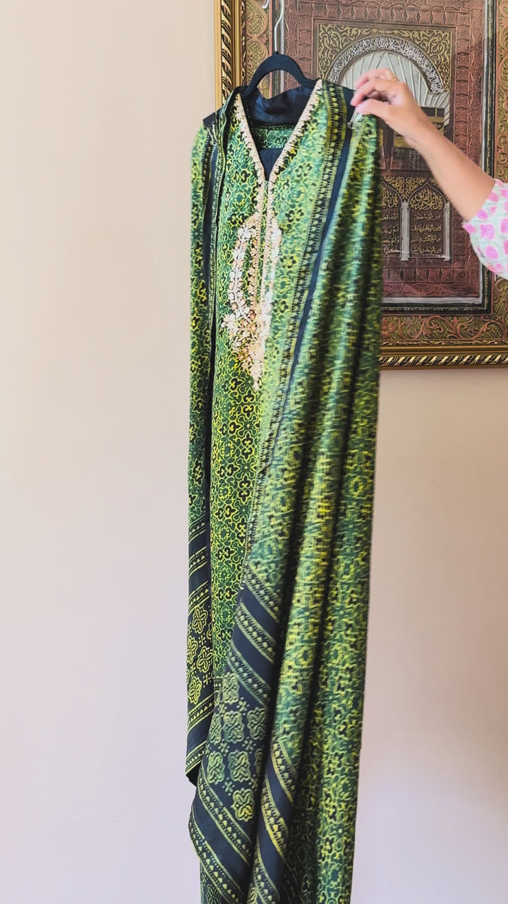 PURE SILK AJRAK SUIT AJSF02