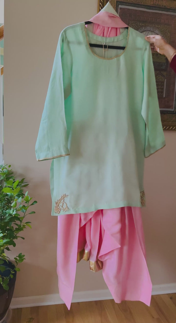 SOLID SILK FARSHI SHALWAR FRSL14
