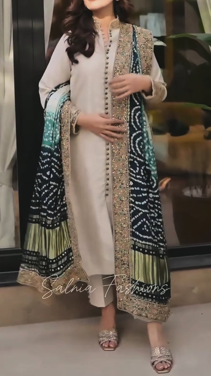 CUSTOM SERIES PURE SILK CHUNRI SUITS CHSF13