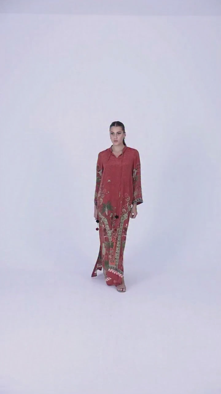 PURE CREPE SILK FUSION KAFTAN SFKF03