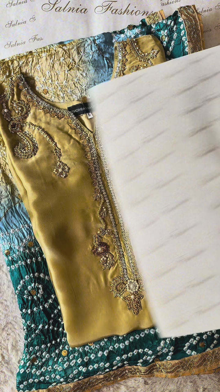 CUSTOM SERIES PURE SILK CHUNRI SUITS CHSF06