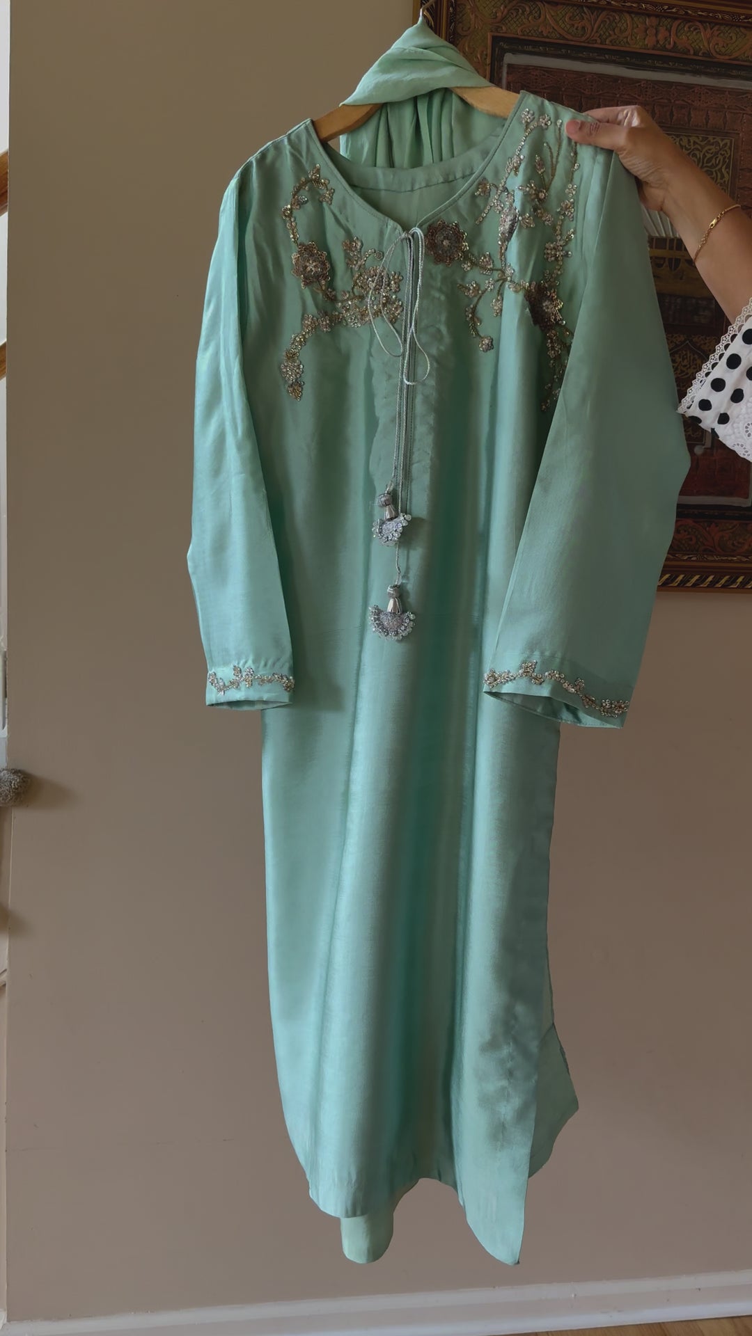 HANDWORK SHEESHA SILK STRAIGHT CUT SUIT FRSH15