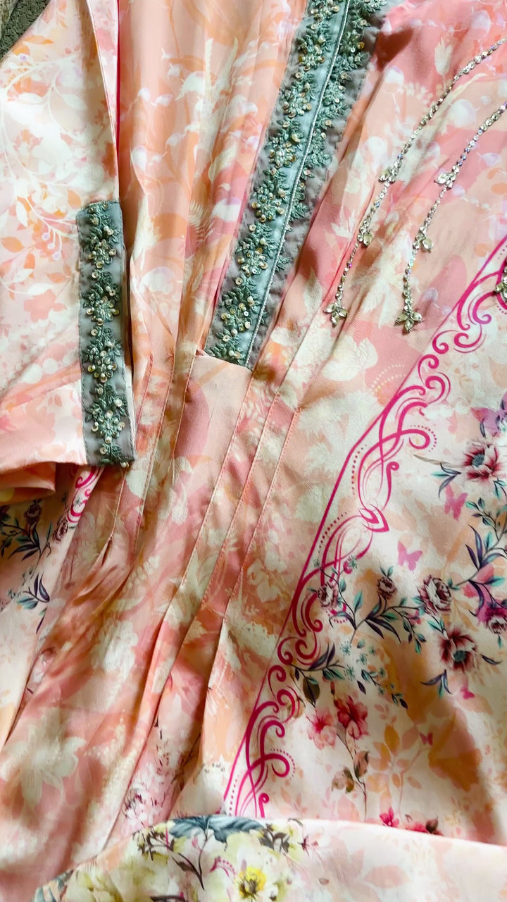 ANSAB JAHANGIR DIGITAL SILK KAFTAN ELLANA