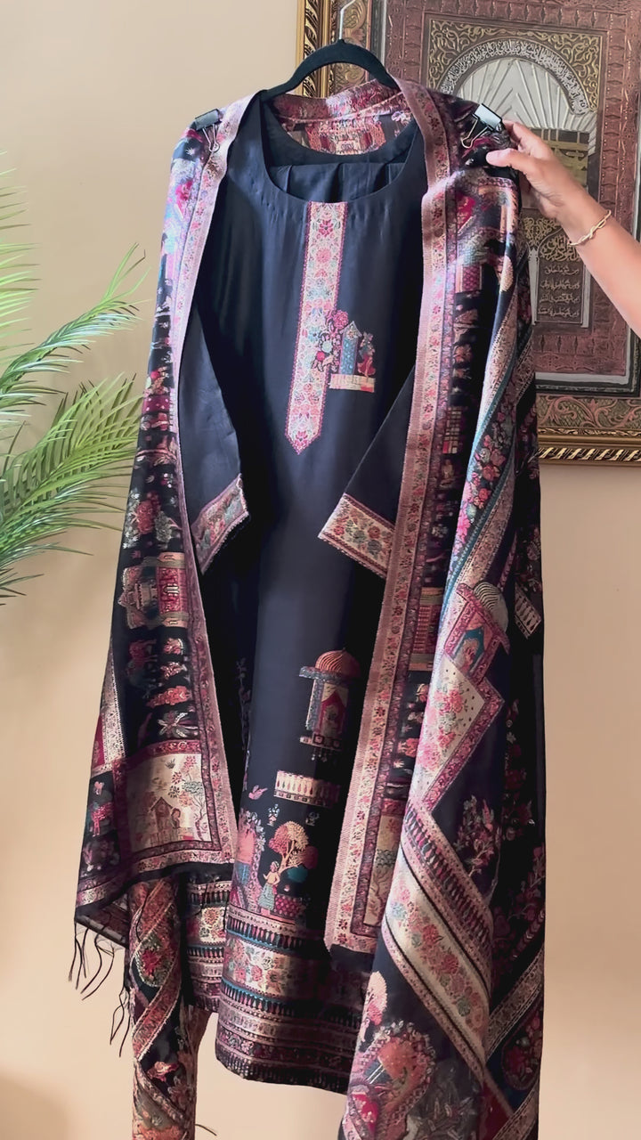 KHANI WOVEN PURE SILK SUIT KNSF03