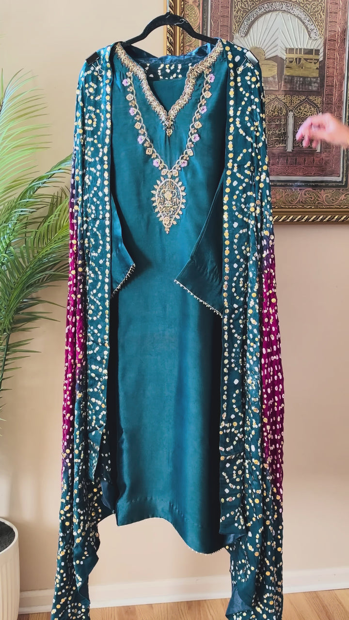 CUSTOM SERIES PURE SILK CHUNRI SUITS CHSF14
