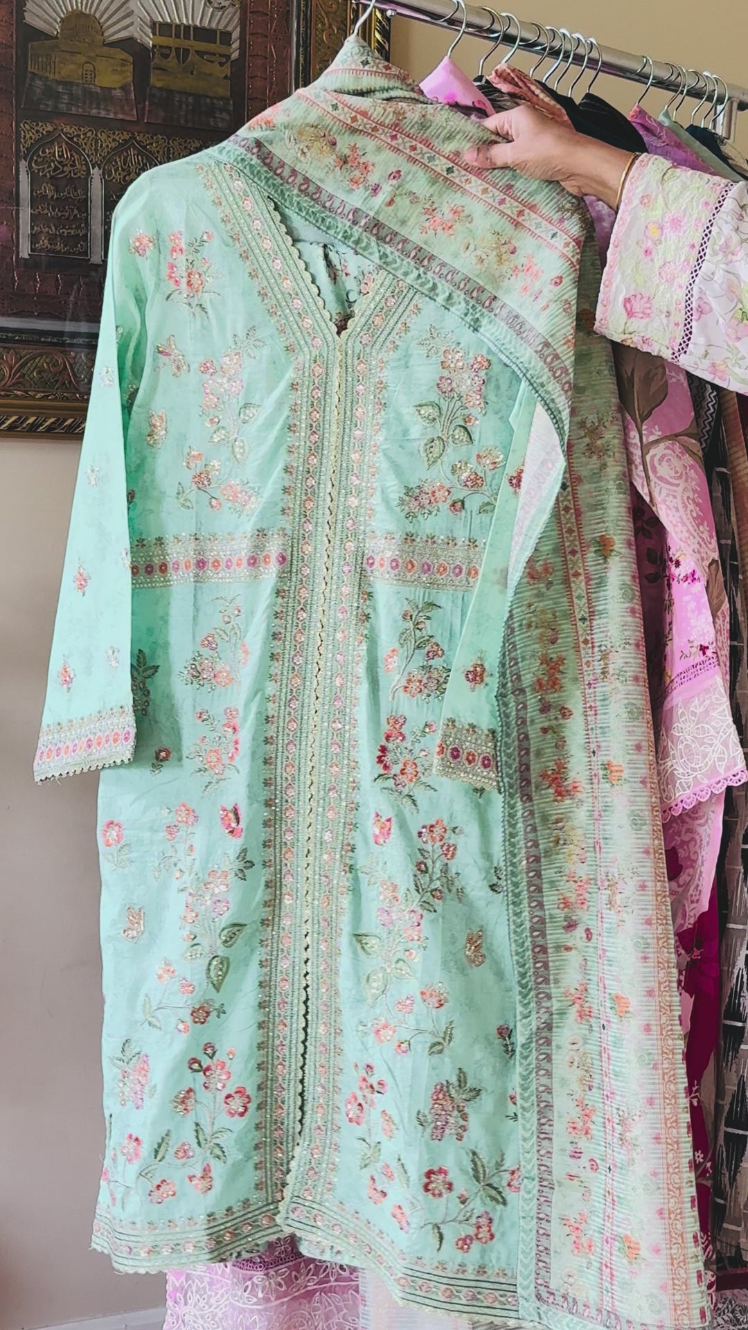 EMBROIDERED CASUAL WEAR LAWN 3-PC SUITS CWSF34
