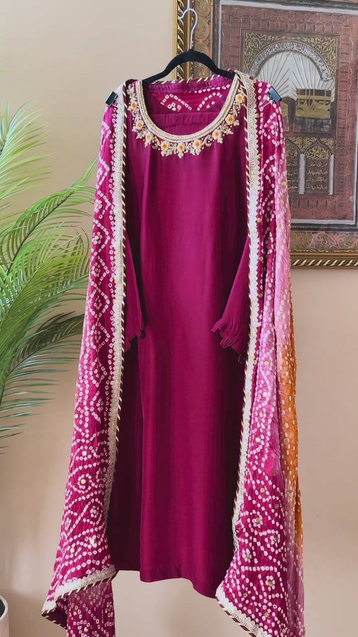 CUSTOM SERIES PURE SILK CHUNRI SUITS CHSF01