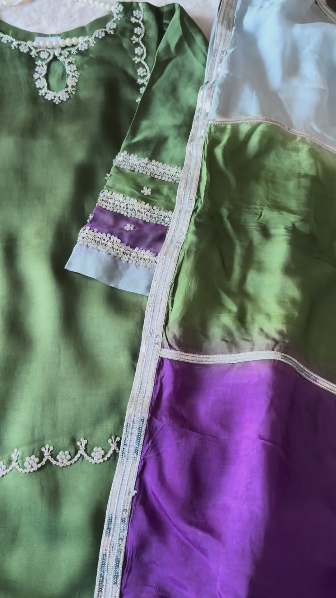 HAND EMBELLISHED PURE SILK FARSHI SHALWAR FRSH71