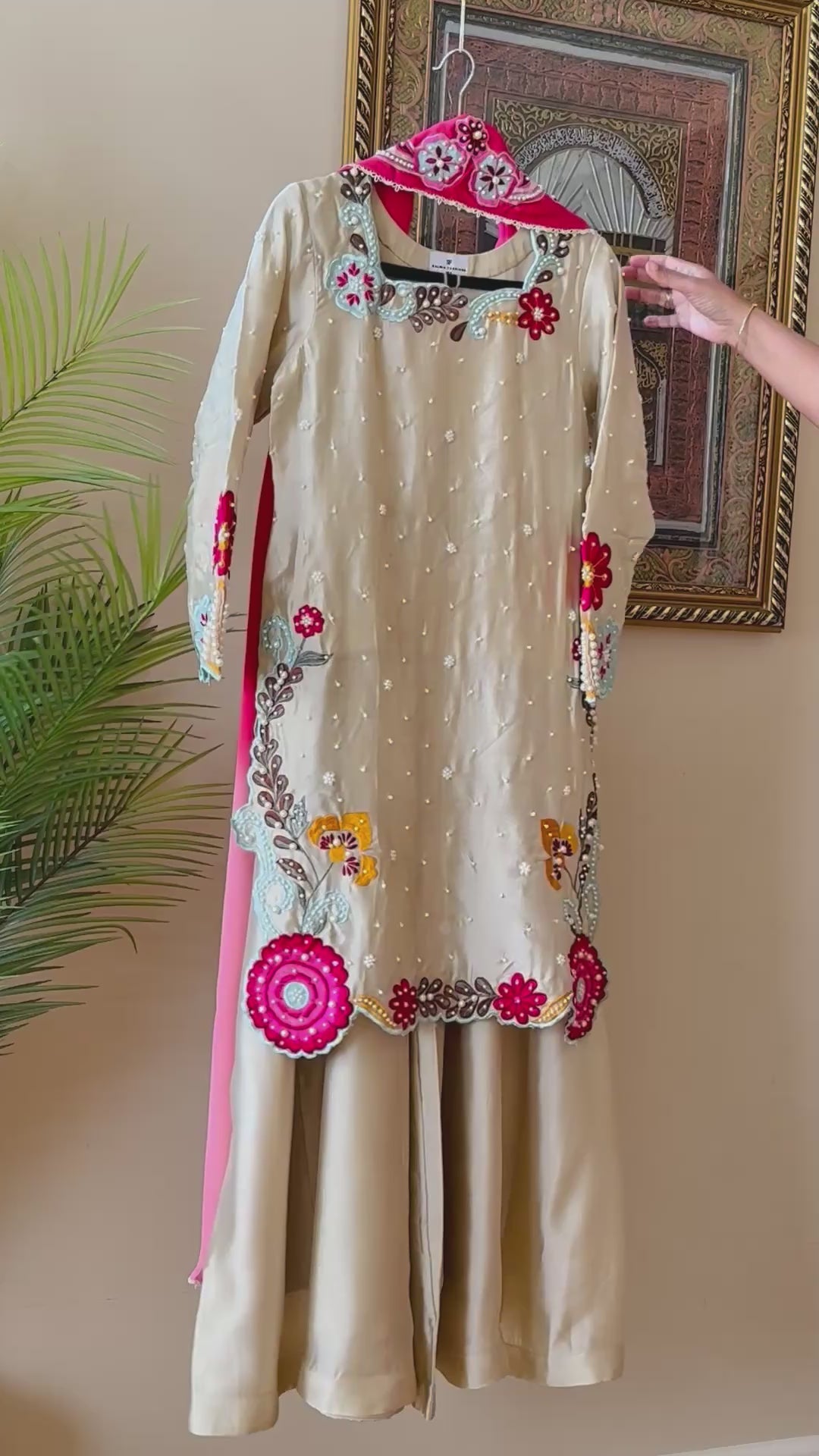 CUTWORK EMBROIDERED PURE SHEESHA SILK SUIT CTSH05