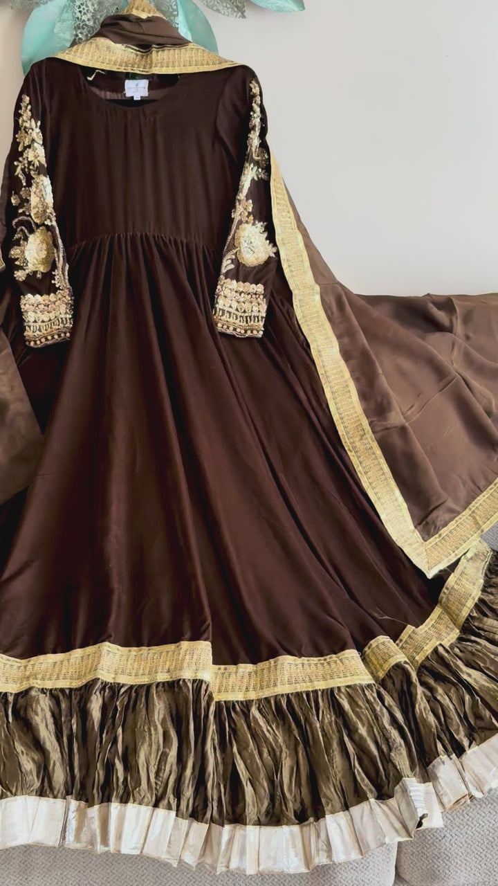 VELVET FORMAL FROCK PARTYWEAR SUIT VLSF01