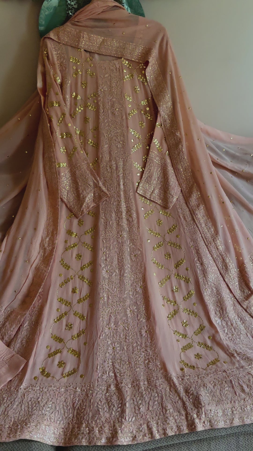 CHIKANKARI  MUKESH HEAVY FROCK CHSF07