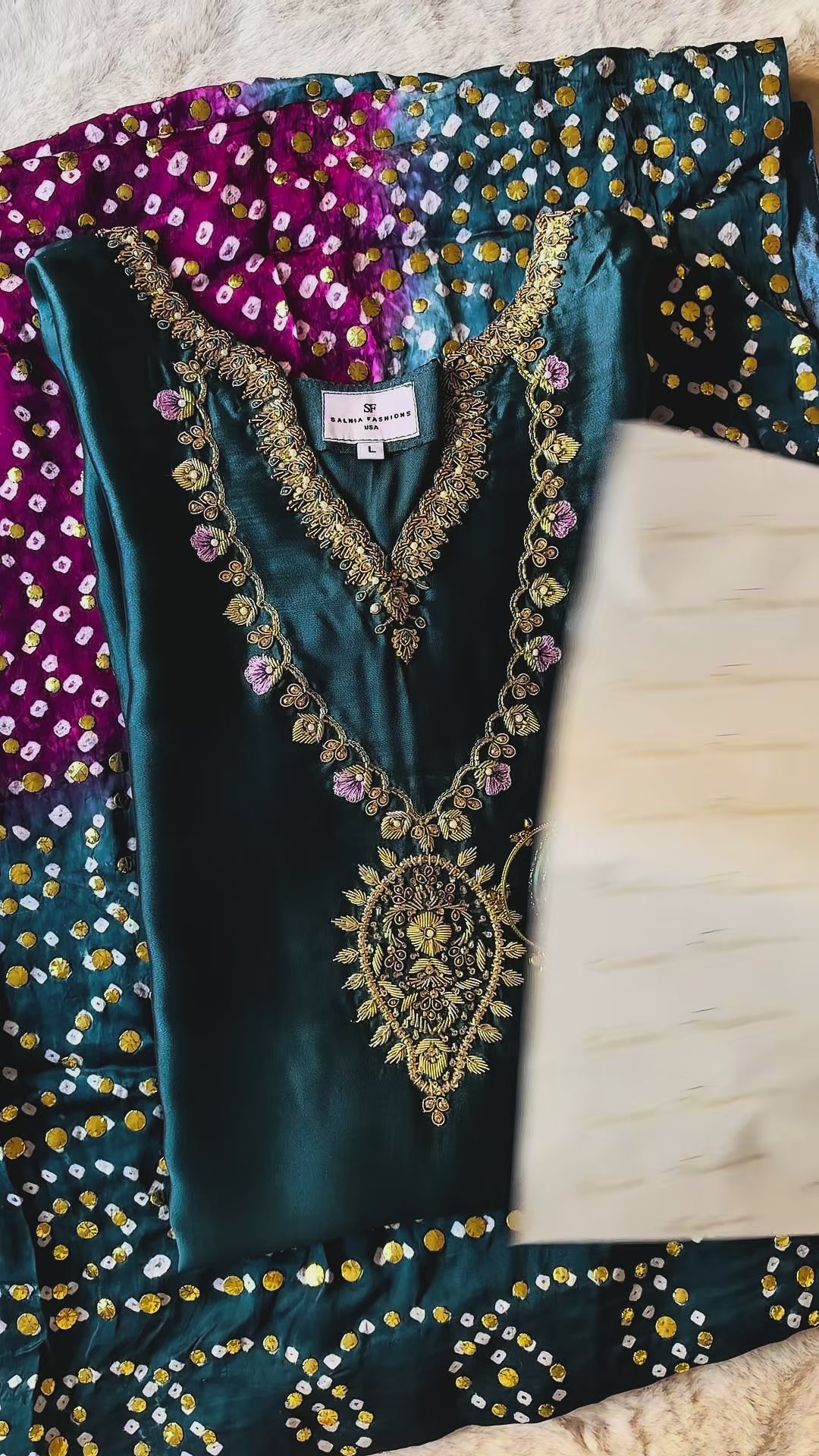 CUSTOM SERIES PURE SILK CHUNRI SUITS CHSF14